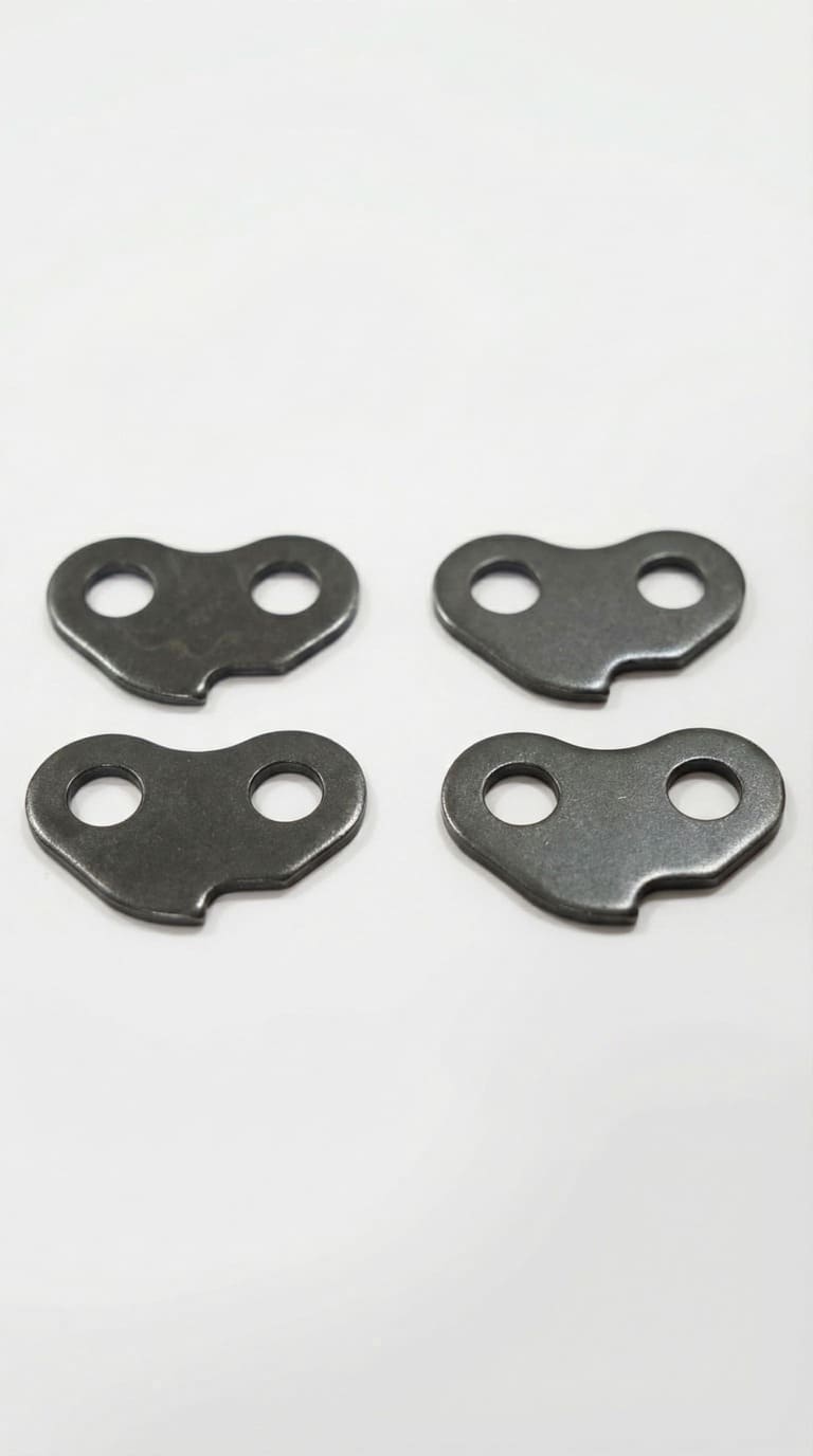 Angle view of four Pi Fabricators harvester chain drivers, Made in USA. Tall aspect ratio. 