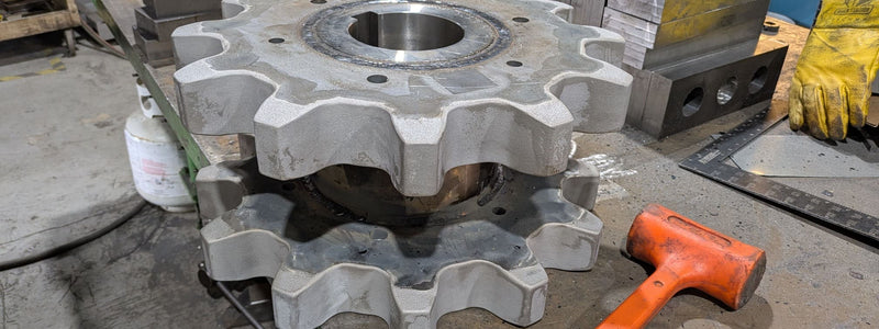 Hardfaced conveyor-chain sprocket