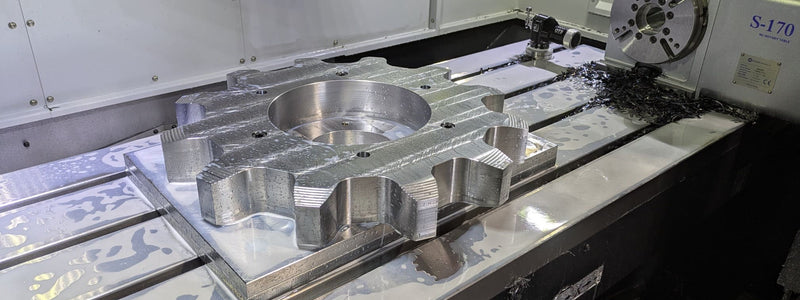 Sprocket machined on the 4th axis